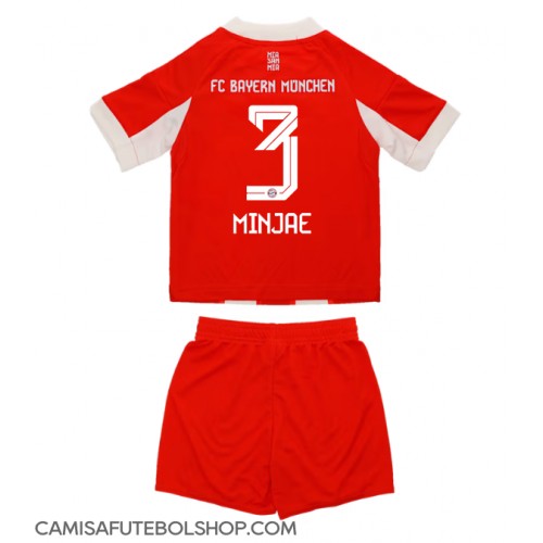 Camisa de time de futebol Bayern Munich Kim Min-jae #3 Replicas 1º Equipamento Infantil 2025-26 Manga Curta (+ Calças curtas)